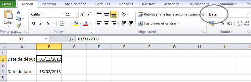 Format Date Excel
